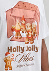 Jack & Jones Holiday Cookie Cartoon T-Shirt, White