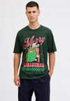 Jack & Jones Holiday Cartoon T-Shirt, Green