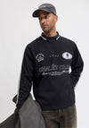Jack & Jones Phase Football Knit Sweater, Black