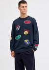 Jack & Jones Holiday Knit Crew Neck Sweater, Navy