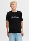Jack & Jones Boys Wood Short Sleeve Tee, Black