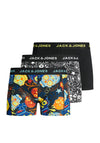 Jack & Jones Boys Sugar Skull 3 Pack of Trunks, Black Multi