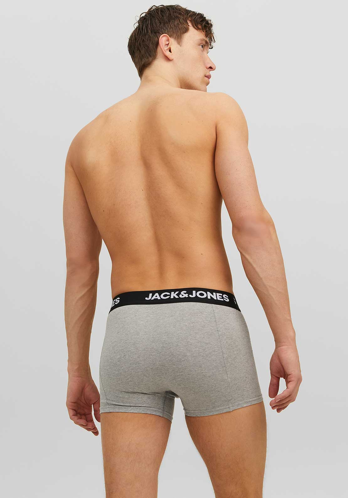 Jack & Jones Anthony 3 Pack Cotton Stretch Trunks, Black Multi
