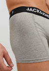 Jack & Jones Anthony 3 Pack Cotton Stretch Trunks, Black Multi