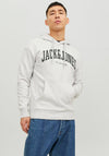 Jack & Jones Josh Hoodie, White Melange