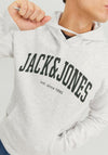 Jack & Jones Josh Hoodie, White Melange