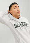 Jack & Jones Josh Hoodie, White Melange