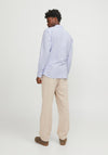 Jack & Jones Summer Striped Linen Shirt, Cashmere Blue