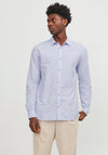 Jack & Jones Summer Striped Linen Shirt, Cashmere Blue