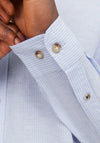 Jack & Jones Summer Striped Linen Shirt, Cashmere Blue