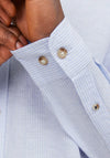 Jack & Jones Summer Striped Linen Shirt, Cashmere Blue