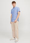 Jack & Jones Abel Short Sleeve Shirt, Ensign Blue
