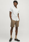 Jack & Jones Abel Short Sleeve Shirt, Cloud Dancer