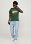 Jack & Jones Logo T-Shirt, Dark Green