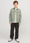 Jack & Jones Boy Eon Long Sleeve Overshirt, Agave Green