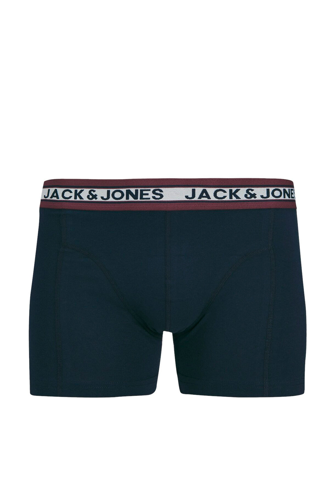 Jack & Jones Oliver 3 Pack Cotton Stretch Trunks, Grey Multi