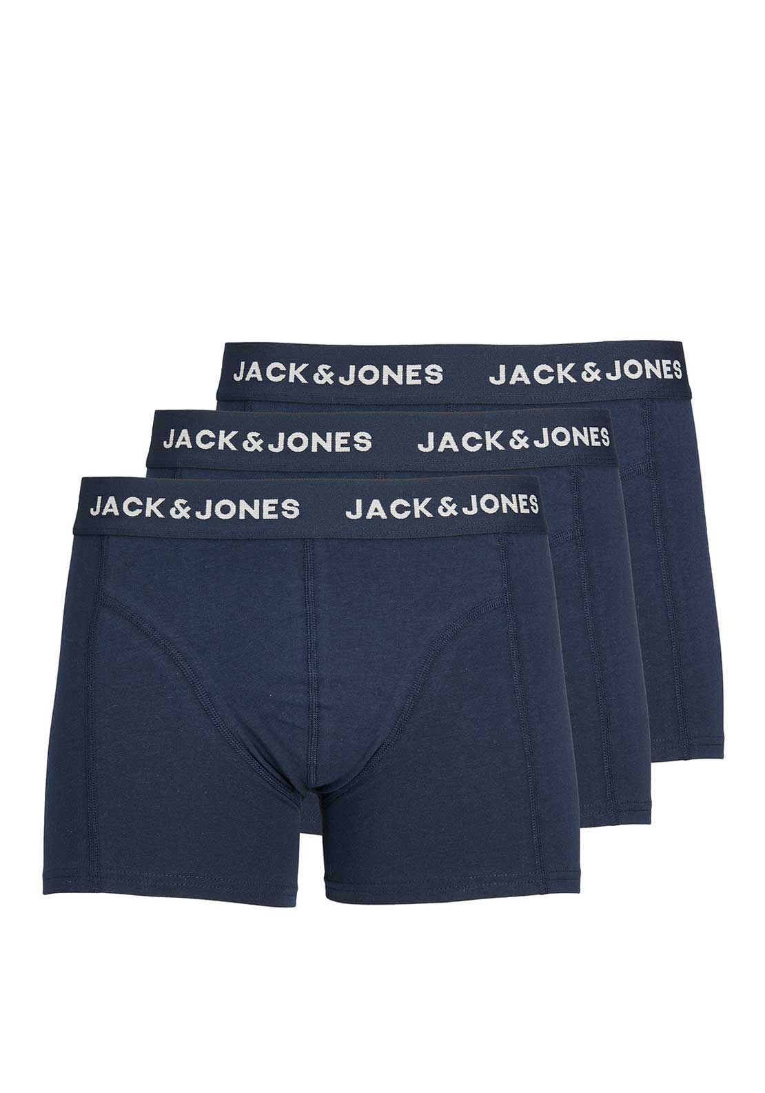 Jack & Jones Anthony 3 Pack Trunks, Blue Nights