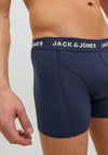 Jack & Jones Anthony 3 Pack Trunks, Blue Nights