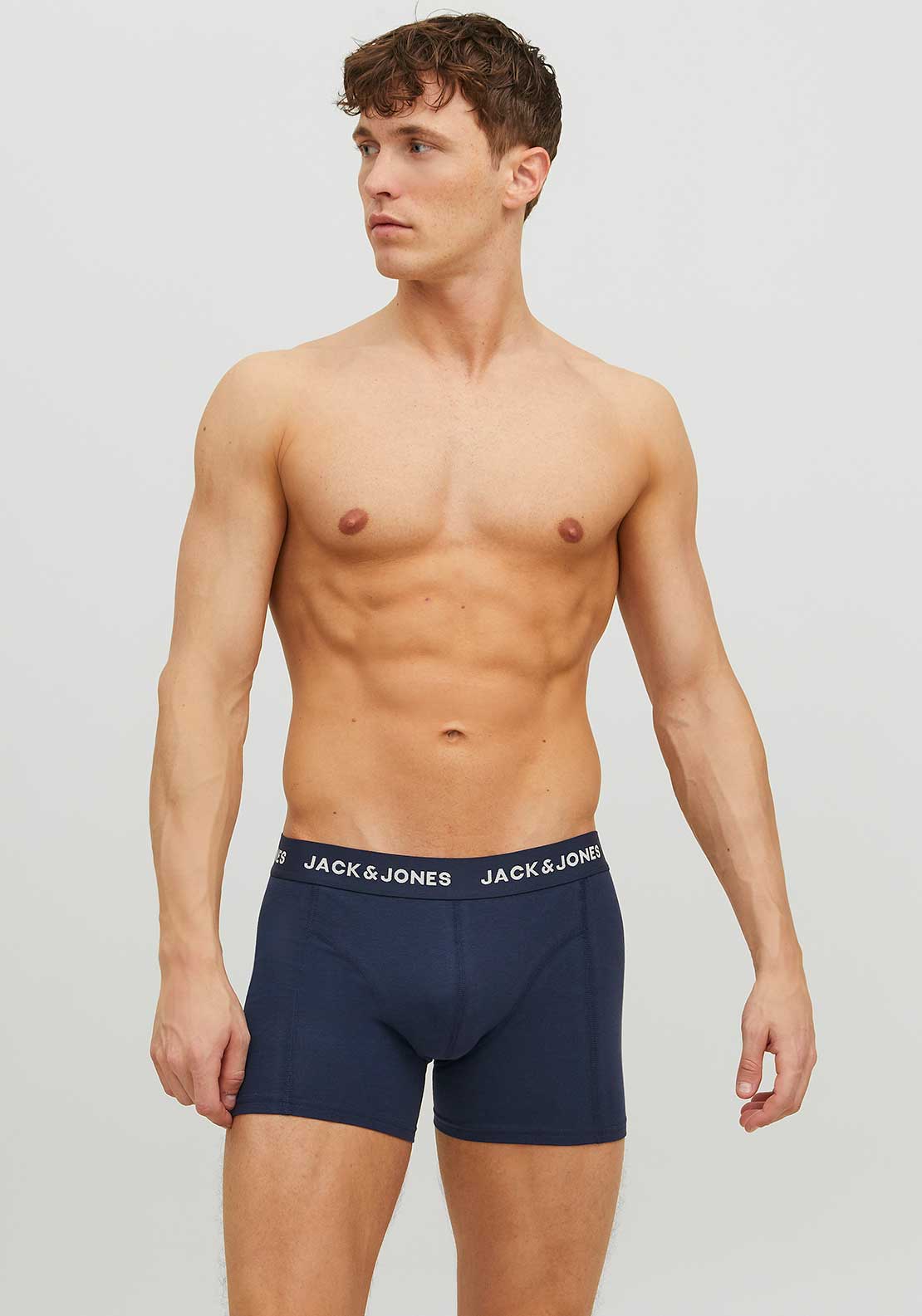 Jack & Jones Anthony 3 Pack Trunks, Blue Nights