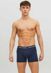 Jack & Jones Anthony 3 Pack Trunks, Blue Nights