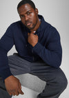 Jack & Jones + Fit Basic Full Zip Hoodie, Navy Blazer