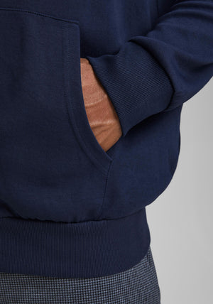 Jack & Jones + Fit Basic Full Zip Hoodie, Navy Blazer