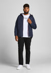 Jack & Jones + Fit Multi Quilted Jacket, Navy Blazer