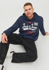 Jack & Jones + Fit Logo Hoodie, Navy Blazer