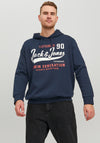 Jack & Jones + Fit Logo Hoodie, Navy Blazer