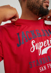 Jack & Jones + Fit Logo T-Shirt, True Red