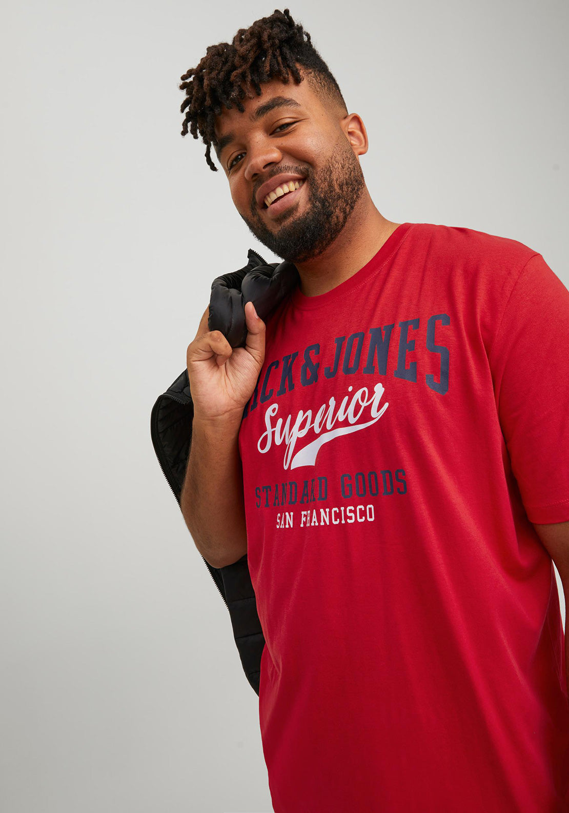 Jack & Jones + Fit Logo T-Shirt, True Red