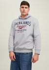 Jack & Jones + Fit Logo Hoodie, Light Grey Melange