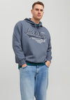 Jack & Jones + Fit Logo Hoodie, Flint Stone