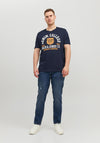 Jack & Jones + Fit Logo T-Shirt, Sky Captain
