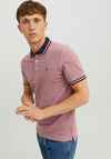 Jack & Jones Paulos Plain Polo Shirt, Rio Red