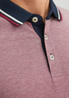 Jack & Jones Paulos Plain Polo Shirt, Rio Red