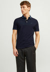 Jack & Jones Paulos Plain Polo Shirt, Dark Navy