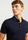 Jack & Jones Paulos Plain Polo Shirt, Dark Navy