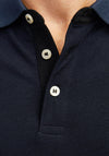 Jack & Jones Paulos Plain Polo Shirt, Dark Navy