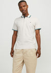 Jack & Jones Paulos Plain Polo Shirt, Light Beige