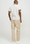 Jack & Jones Paulos Plain Polo Shirt, Light Beige