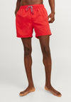Jack & Jones Fiji Swim Shorts, True Red