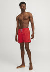 Jack & Jones Fiji Swim Shorts, True Red