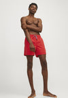 Jack & Jones Fiji Swim Shorts, True Red