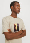 Jack & Jones Ester Picture T-Shirt, Beige
