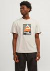 Jack & Jones Colourful Graphic T-Shirt, Moonbeam