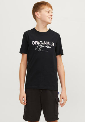 Jack & Jones Boy Ruba Short Sleeve Tee, Black