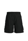 Jack & Jones Boy Fiji Swim Cargo Short, Black