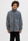 Jack & Jones Boy Vester Print Teddy Jacket, Stormy Weather