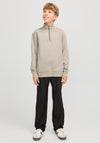 Jack & Jones Boy Bradley Half Zip Sweater, Beige